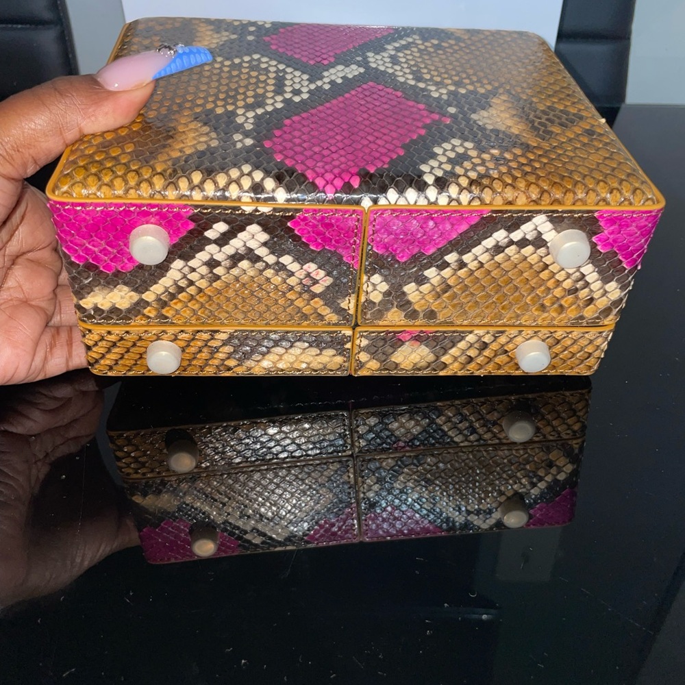 Brandon Blackwood Fuschia Snakeskin Kendrick Trunk - Picture 7 of 9